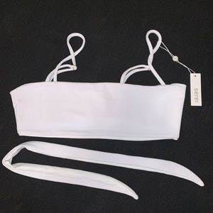 Serei Swim White Bikini Top